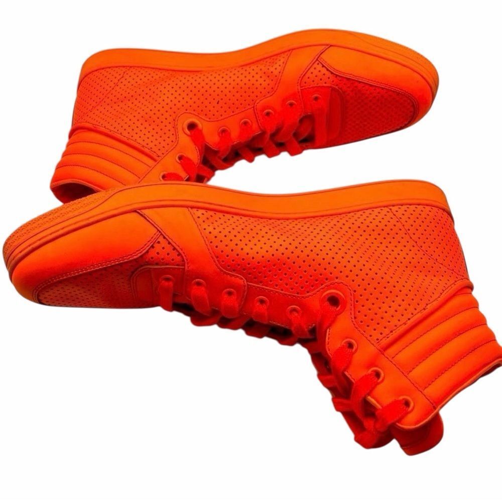 Gucci-Authentic-Men’s Neon Orange Sneakers Size 10G - Picture 7 of 14